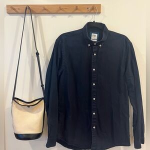 Zara Navy Blue Women’s Button Down